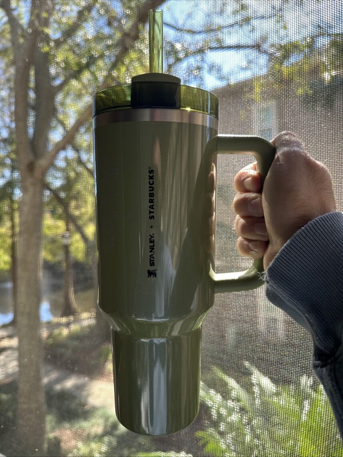 Starbucks x Stanley Olive Green 40 oz Quencher Tumbler - Sold on eBay December 26th, 2024 for $89.00