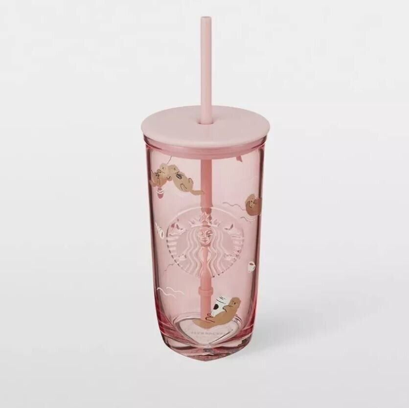 Starbucks Valentine's Day 2025 Made for Each Otter Floating Glass Cold Cup 16 oz - Sold on eBay March 16th, 2025 for $69.99
