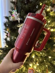 NEW Starbucks X Stanley Holiday 2023 Collab ? (40 oz) Glossy Red Tumbler - Sold on eBay December 14th, 2023 for $175.00