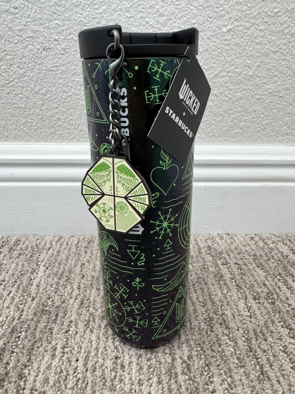 Starbucks WICKED Glow In The Dark Tumbler w/ Charm 16 oz. Stainless -Brand New! - Sold on eBay December 15th, 2024 for $74.99