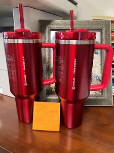 Starbucks x Stanley Cup Holiday 2023  Red Tumbler 40 oz Limited, ready to ship! - Sold on eBay November 20th, 2023 for $173.50 (10 bids) 