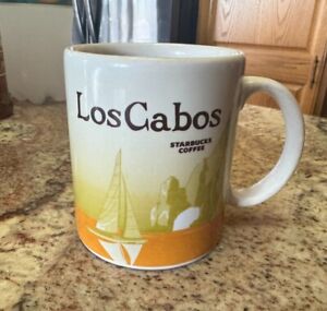 Starbucks Global Icon Mug Los Cabos Mexico Yellow Sailboat Whale HTF Grail Rare - Sold on eBay December 5th, 2023 for $200.00 (2 bids) 