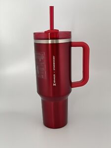NEW Starbucks x Stanley Holiday 2023 Collab  (40 oz/1.18L)  Red Tumbler Quencher - Sold on eBay November 16th, 2023 for $155.99