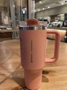 2023 Stanley x Starbucks 40 oz. Quencher Tumbler Peachy Pink Vital TikTok Cup - Sold on eBay August 25th, 2023 for $153.00