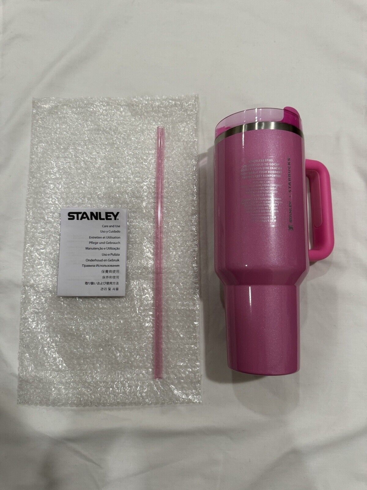 STANLEY X STARBUCKS WINTER PINK CUP 40oz TUMBLER LIMITED EDITION NEW - Sold on eBay January 3rd, 2025 for $75.00