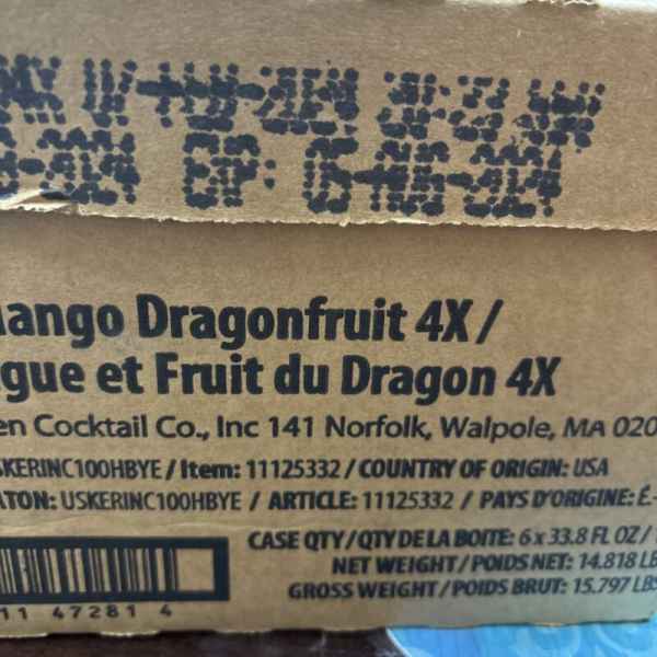 Starbucks Mango Dragonfruit Refresher Base 4x Concentrate (6 Packs) - Sold on eBay July 6th, 2024 for $95.00