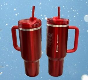 Starbucks X Stanley Holiday 2023 Collab (40 oz) Red Tumbler - Sold on eBay November 30th, 2023 for $170.00 (30 bids) 