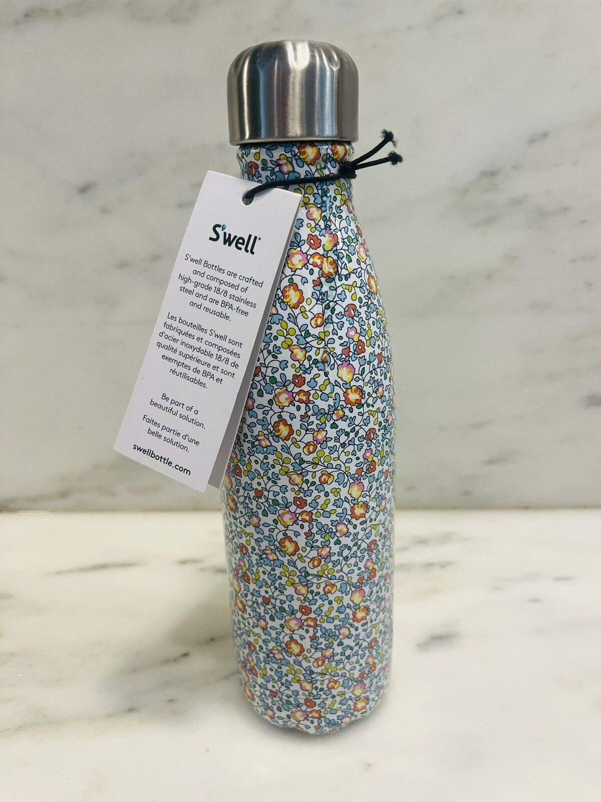 NEW Starbucks SWELL Liberty of London Fabric Stainless Water Bottle 17oz Tumbler - Sold on eBay December 29th, 2024 for $65.00