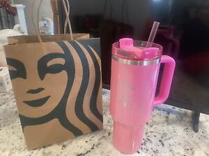 Stanley x Starbucks (Target Exclusive) Quencher 40oz Tumbler Winter Pink (2024) - Sold on eBay February 12th, 2024 for $232.50 (13 bids) 