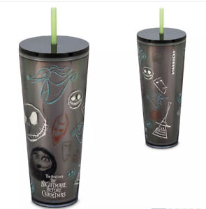 (2) Disney Starbucks The Nightmare Before Christmas Tumbler with Straw CONFIRMED - Sold on eBay September 29th, 2023 for $350.00