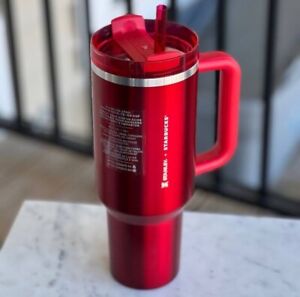 Starbucks x Stanley Cup  Red Tumbler 40 oz Limited Edition - Sold on eBay February 19th, 2024 for $209.00