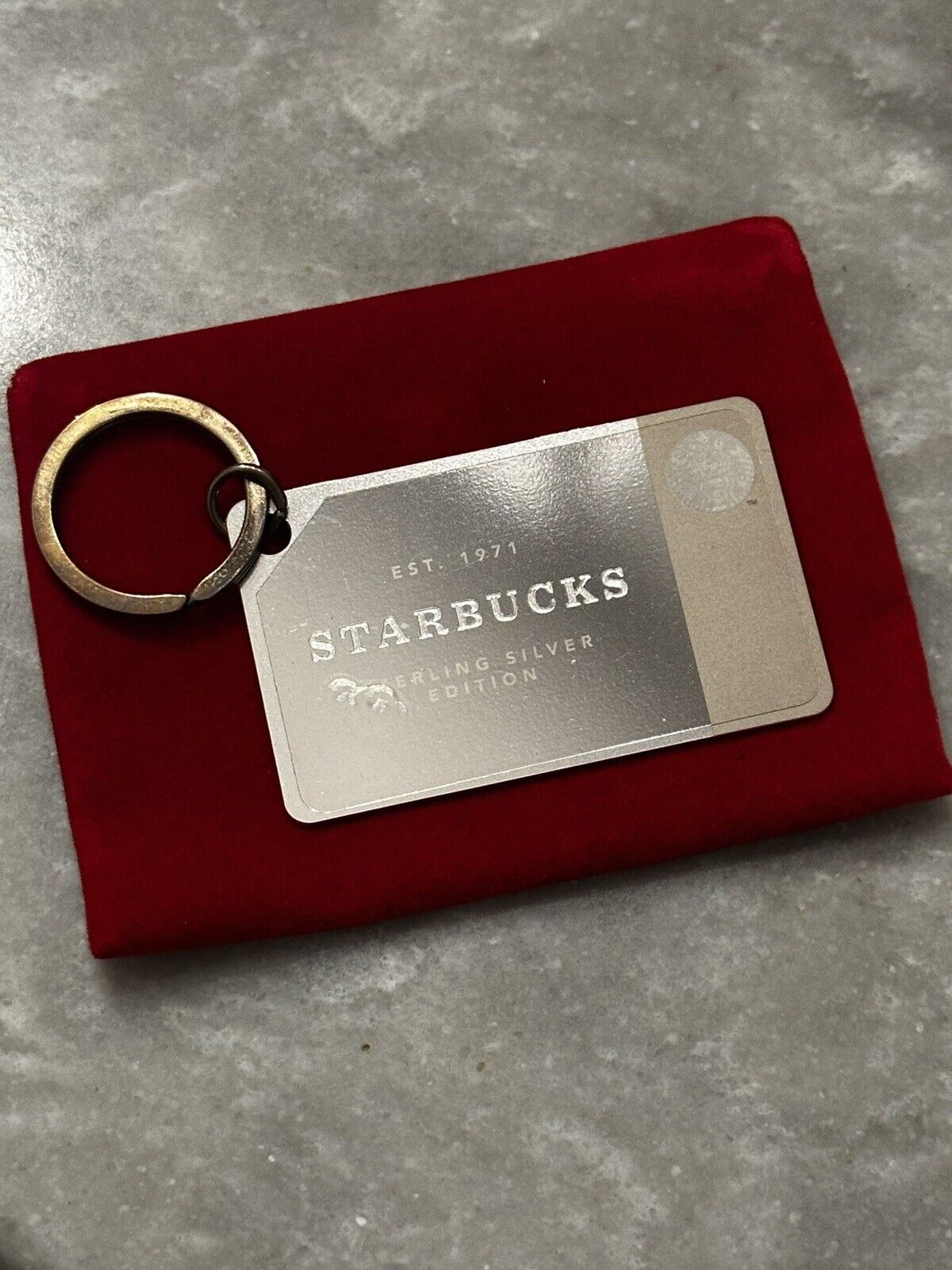 *NEW 2014 Starbucks Sterling Silver Key Chain Gift Card - $0 Balance - Sold on eBay December 11th, 2024 for $175.00
