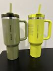 STANLEY X Starbucks 2024 (Olive Green Pearl & Lime Green Shimmer) 40oz Tumblers - Sold on eBay September 12th, 2024 for $132.50 (16 bids) 