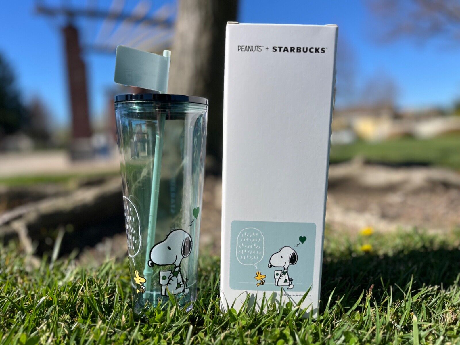 2025 PEANUTS X STARBUCKS Love Plastic Cold Cup Tumbler 24oz Snoopy Woodstock NWT - Sold on eBay March 29th, 2025 for $69.90