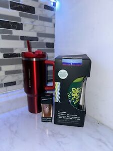 Starbucks x Stanley 40 oz Red Tumbler Cup Mug + 2 FREE GIFTS ??? - Sold on eBay January 3rd, 2024 for $239.99