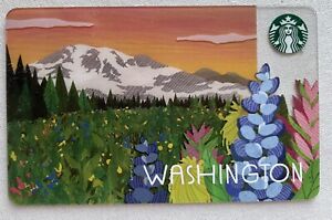 Starbucks Washington State Snow Capped Mountain And Lupine GIFT CARD - Sold on eBay November 17th, 2023 for $1,002.99