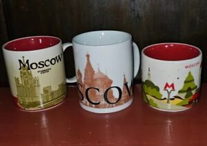 Moscow Russia Starbucks coffee Cup Set of 3 Mugs Collection lot. Rare Find. - Sold on eBay April 10th, 2024 for $299.99
