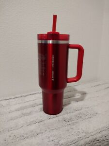 Starbucks Stanley Tumbler Holiday Red 2023 Flowstate 40oz Mug Quencher Christmas - Sold on eBay December 20th, 2023 for $185.00
