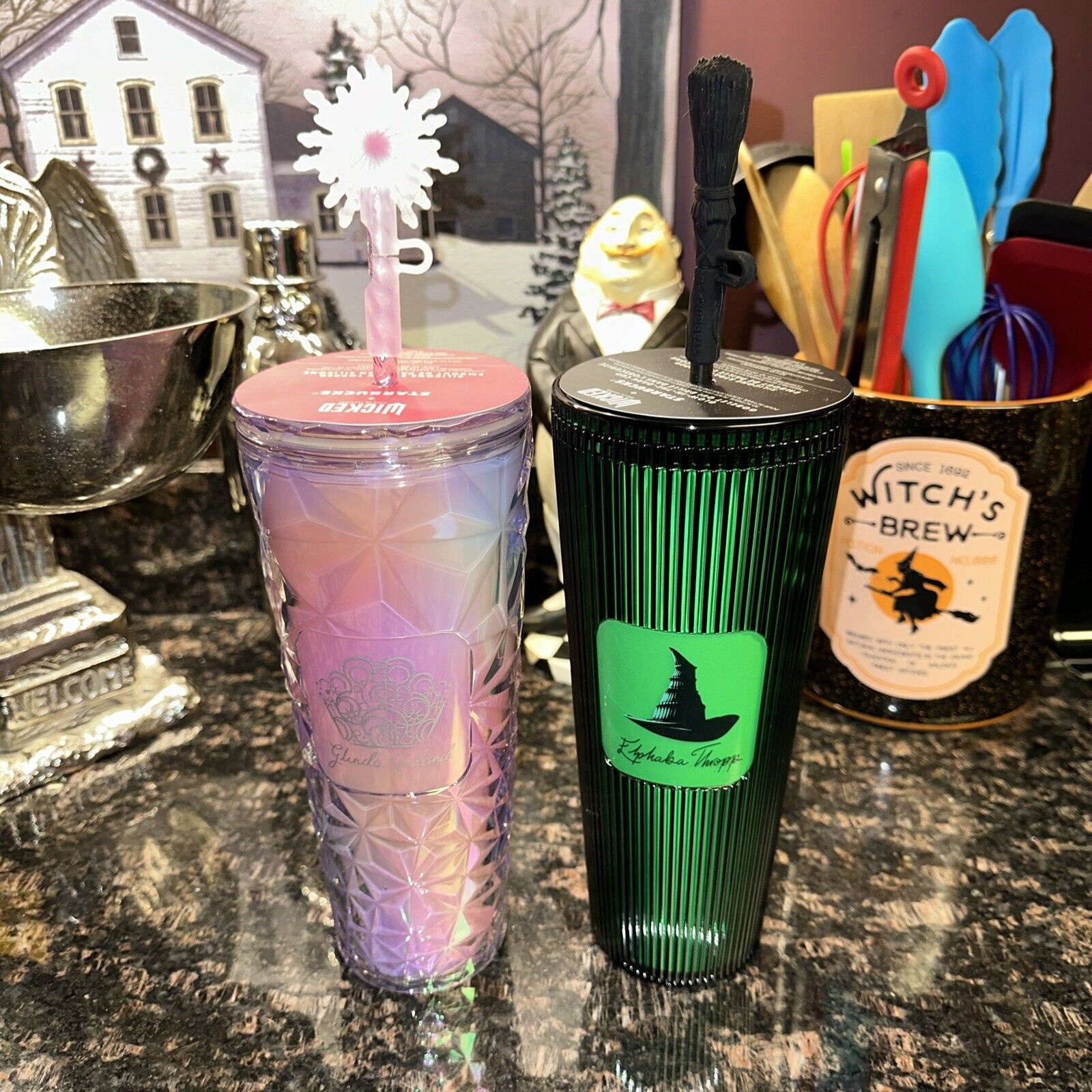 Starbucks x Wicked 2024 Cups Special Edition Glinda & Elphaba Thermos *SOLD OUT* - Sold on eBay November 25th, 2024 for $180.00