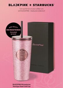 BLACKPINK x Starbucks Rhinestone Tumbler Rose Gold Asia Exclusive! US Seller!! - Sold on eBay September 18th, 2023 for $290.00