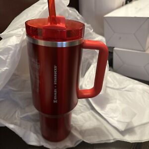 2023 Starbucks Stanley Collab Tumbler 40 oz Holiday Red Mug metallic - Sold on eBay December 30th, 2023 for $189.99