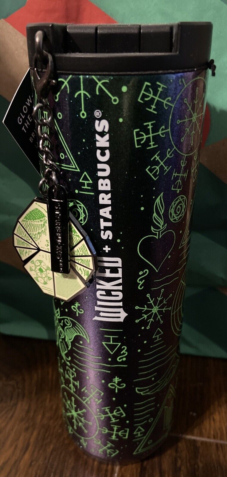 Starbucks Wicked Elphaba Green Glow In Dark Vacuum Insulated Tumbler w/Charm NEW - Sold on eBay December 21st, 2024 for $99.99