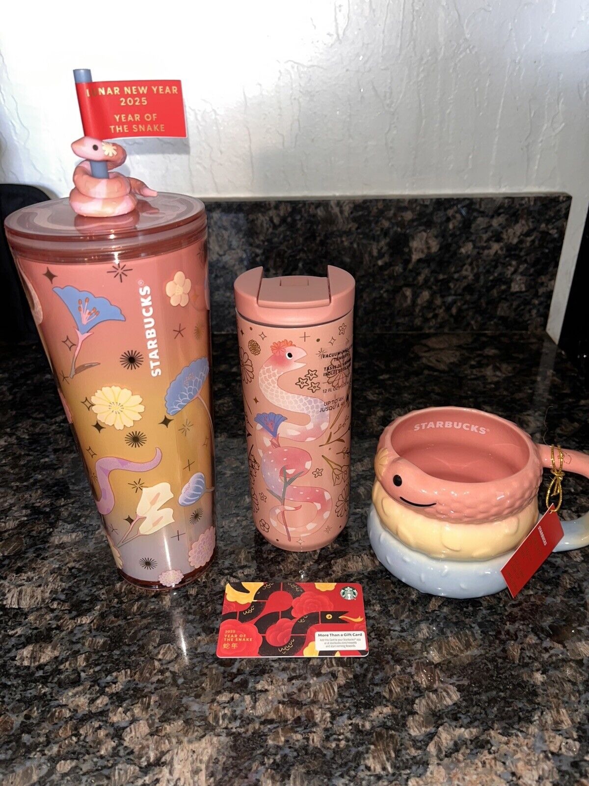 2025 Starbucks Lunar New Year of the Snake Tumblers/Mug GC Complete Set IN HAND - Sold on eBay January 13th, 2025 for $118.88