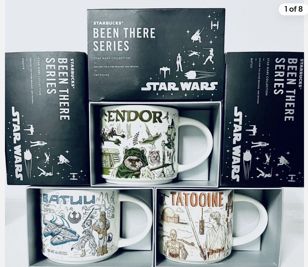 Star Wars Starbucks Been There Series 2021 Mugs Tatooine Endor Batuu NIB - Sold on eBay December 14th, 2024 for $189.95