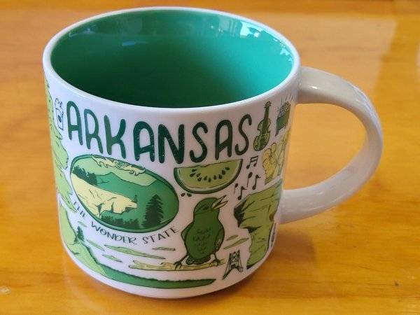 2019 Starbucks Mug ARKANSAS Been There Series Across The Globe Collection 14oz - Sold on eBay October 23rd, 2024 for $106.21