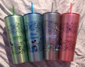 2023 NEW Disney World Park Icons Starbucks Metal Tumbler Set Of 4!!! - Sold on eBay August 2nd, 2023 for $195.00
