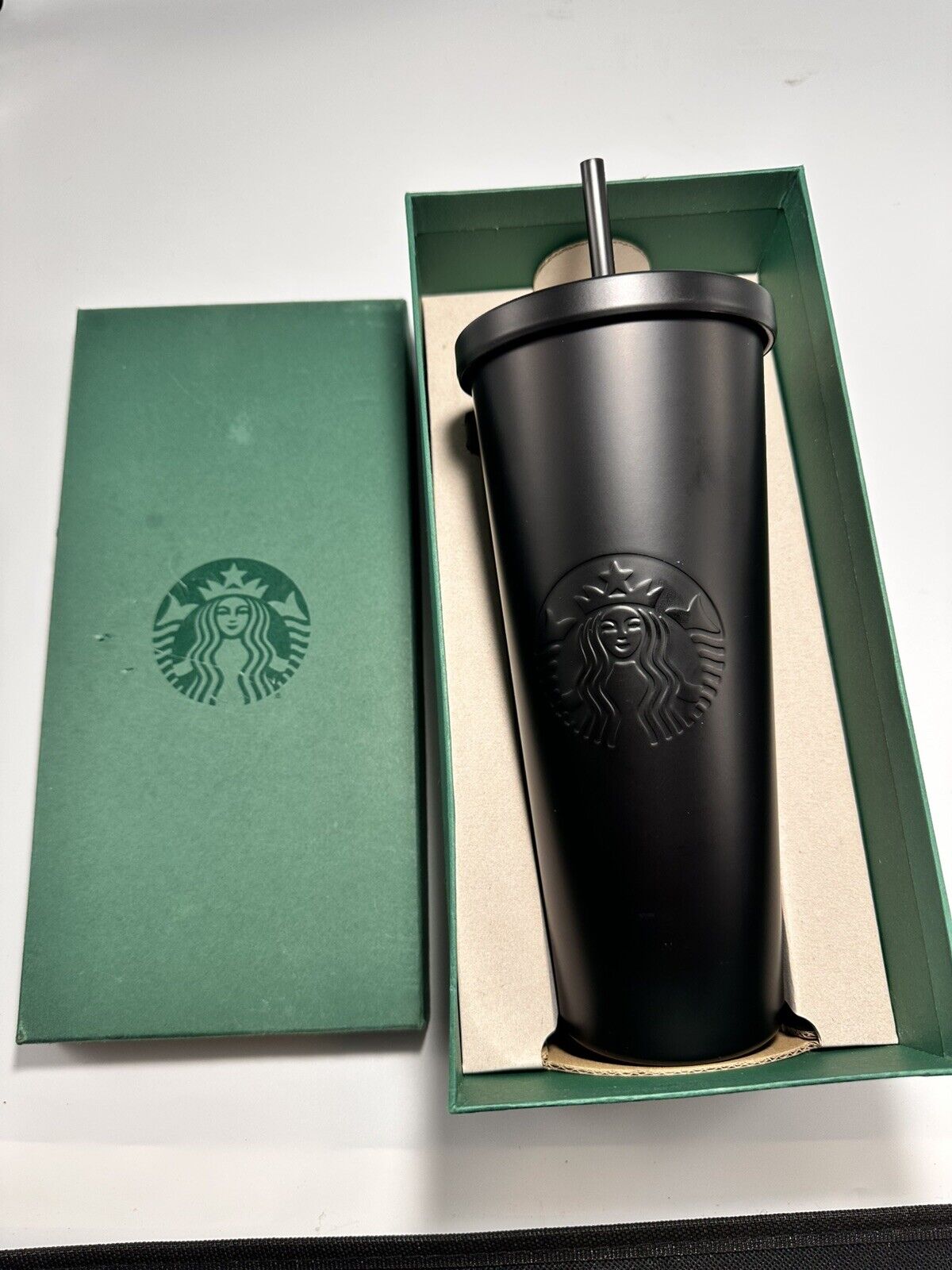 #27D Starbucks MATTE BLACK STAINLESS STEEL Cold Cup Tumbler 24 oz - Sold on eBay March 20th, 2025 for $90.00