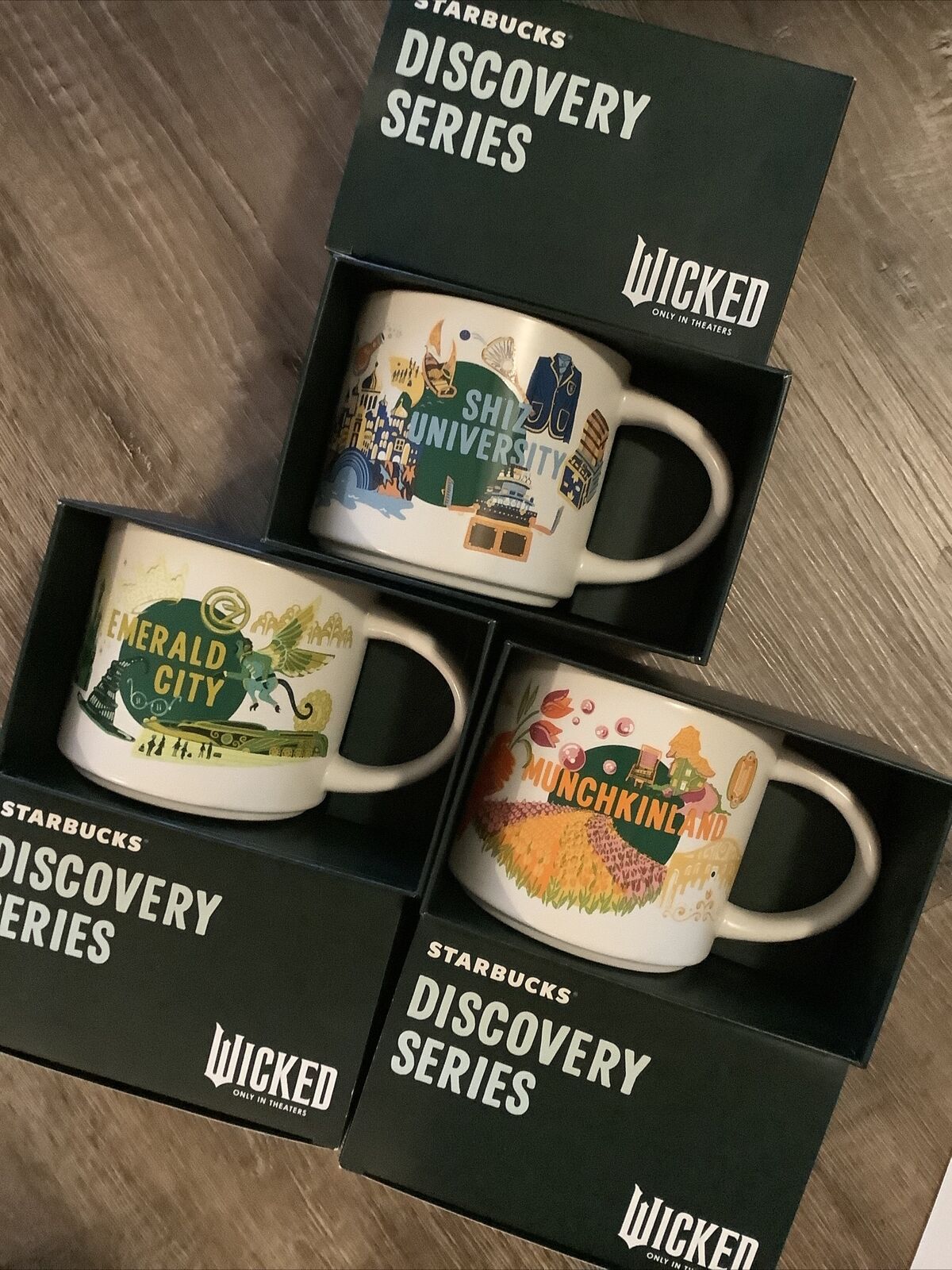 WICKED Starbucks Discovery Series 3 Mugs Munchkinland Universal Studios Florida - Sold on eBay November 25th, 2024 for $250.00