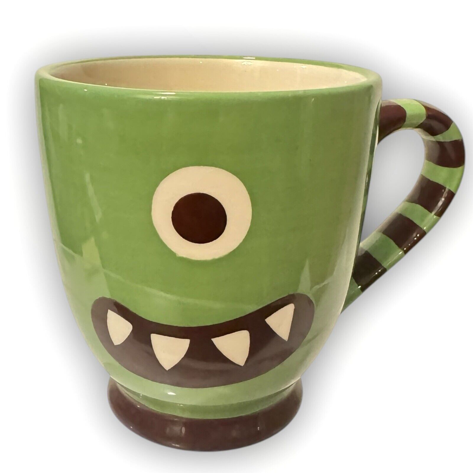Starbucks Green Cyclops One Eye Coffee Mug 21oz Brown 2006 Halloween Monster - Sold on eBay February 8th, 2025 for $75.00