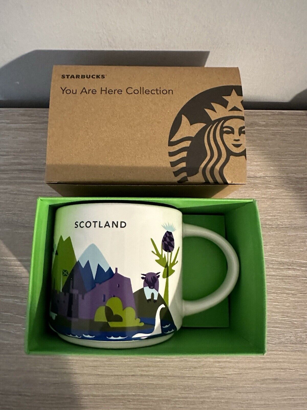 Starbucks Scotland Mug YAH UK Loch Ness Bagpipes Coffee Cup You Are Here RARE - Sold on eBay January 7th, 2025 for $69.99