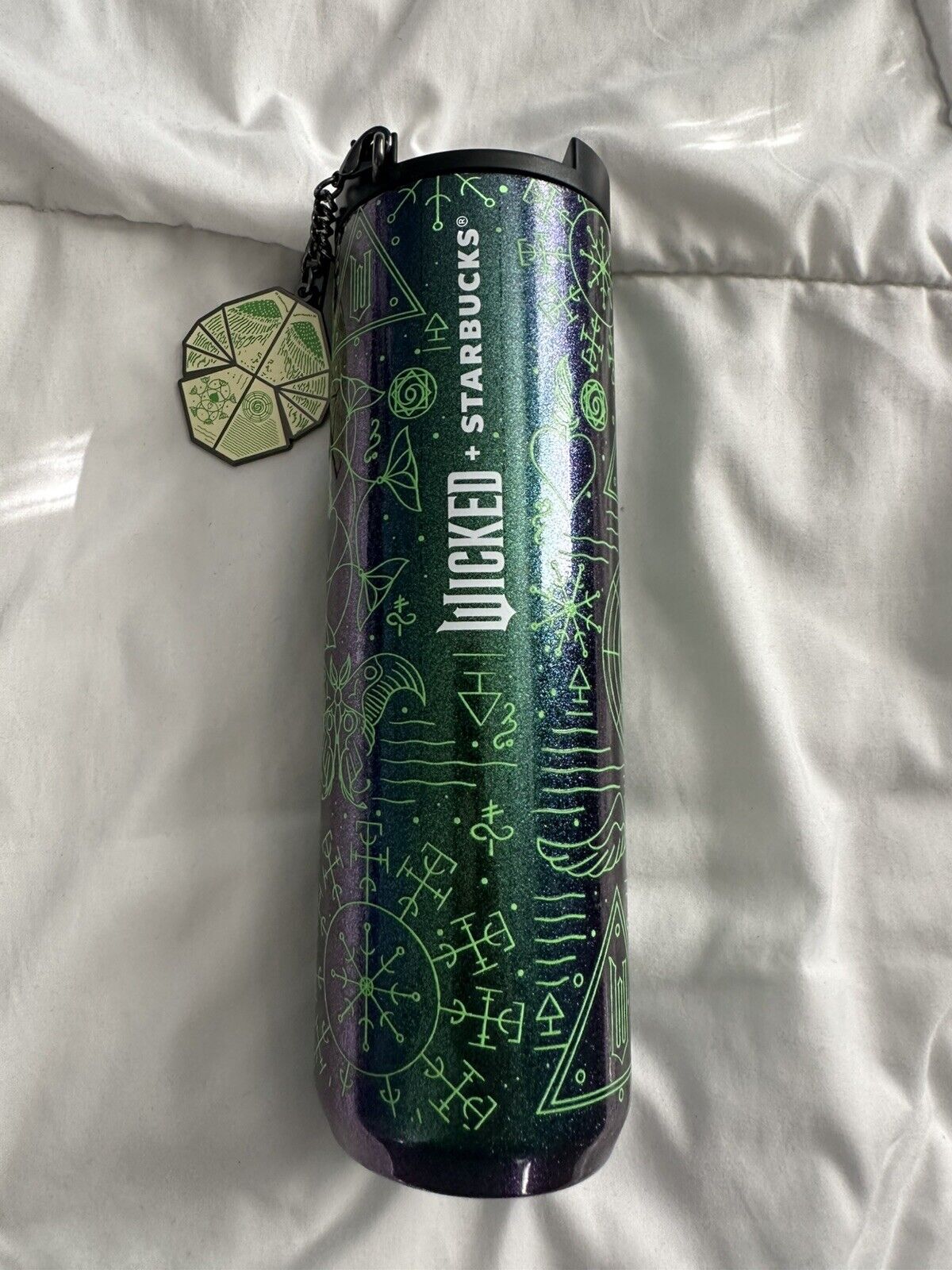 Starbucks NWT Wicked Elphaba Collection 16oz Grimmerie Tumbler Glow In The Dark  - Sold on eBay December 30th, 2024 for $71.00