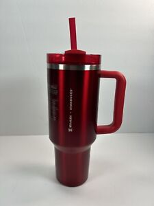 NEW LIMITED Starbucks x Stanley Holiday 2023 Collab (40 oz) Red Tumbler Mug - Sold on eBay November 6th, 2023 for $155.00