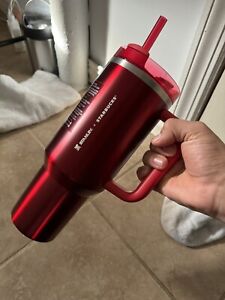LIMITED EDITION Starbucks x Stanley Cup Holiday 2023 Collab Red Tumbler - Sold on eBay February 8th, 2024 for $230.00
