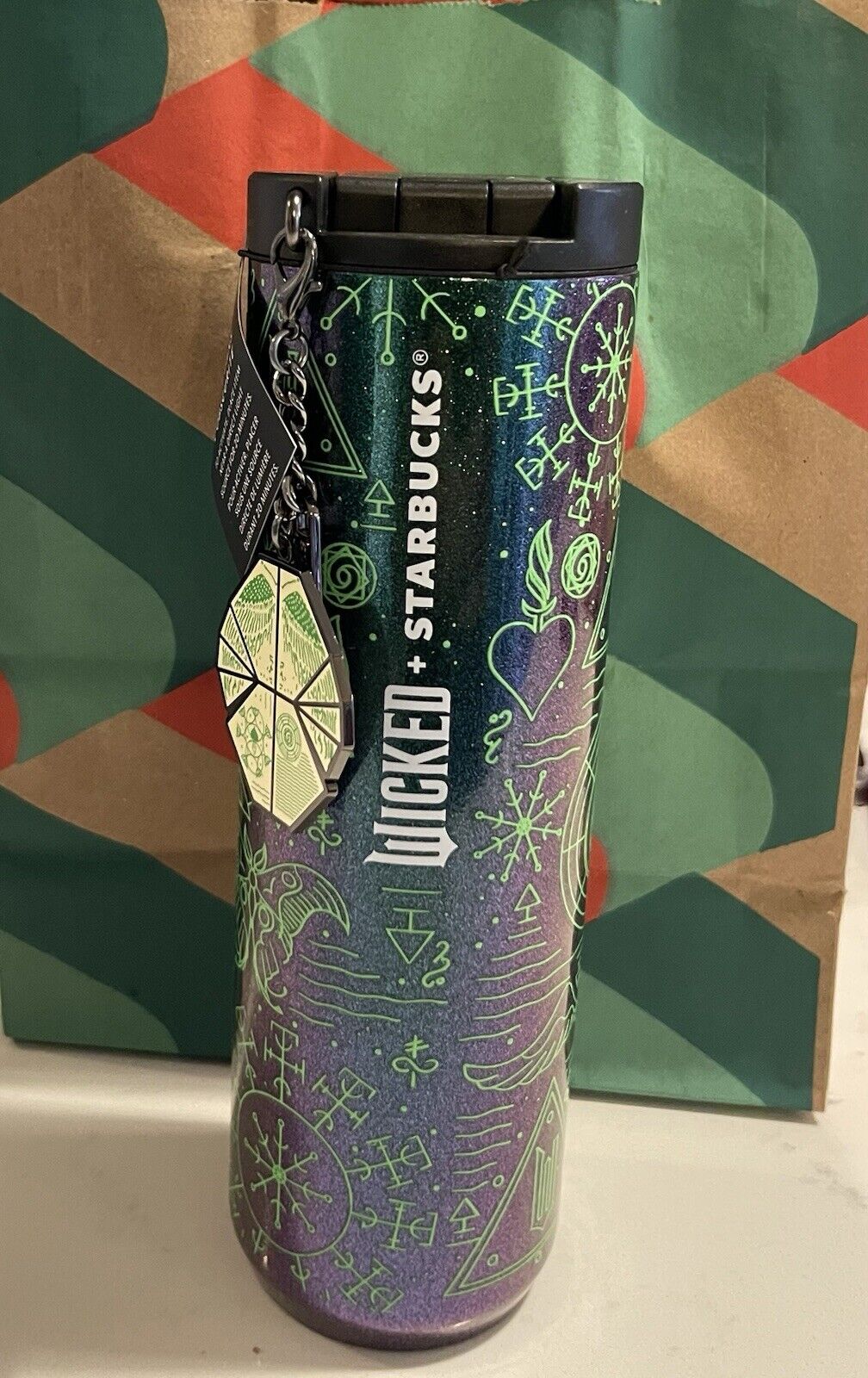 RARE STARBUCKS WICKED ELPHABA GLOW IN THE DARK TUMBLER GRIMMERIE 16 OZ. - Sold on eBay December 20th, 2024 for $90.00