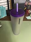 New! Starbucks Halloween 2021 Purple and Frosted White Spiderweb Tumbler 24oz - Sold on eBay September 6th, 2024 for $100.00