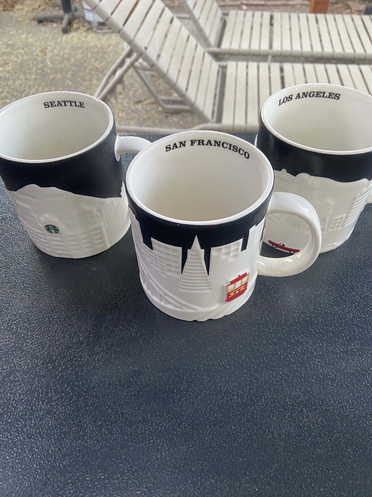 Starbucks Relief Mugs (3) San Fransico Los Angles Seattle - Sold on eBay January 10th, 2025 for $65.00