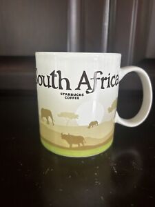 Starbucks SOUTH AFRICA Icon Mug Safari Lion Tree of Life Elephant 16oz 2017 RARE