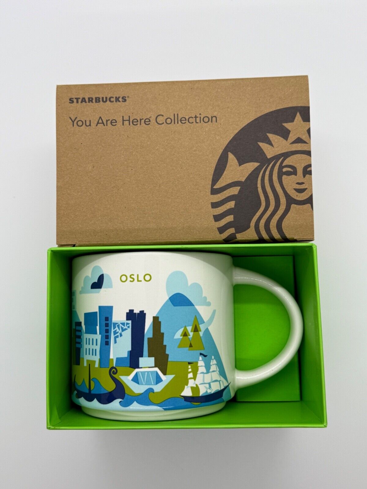 Starbucks OSLO - Norway, You Are Here YAH Collection mugs, 14oz  NEW-US Seller - Sold on eBay February 8th, 2025 for $79.99 (1 bids) 