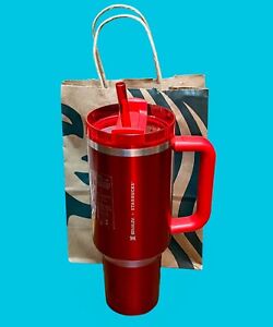 ?NEW LIMITED Starbucks x Stanley Cup Holiday 2023 Collab (40 oz) Red Tumbler ? - Sold on eBay November 4th, 2023 for $144.50 (19 bids) 