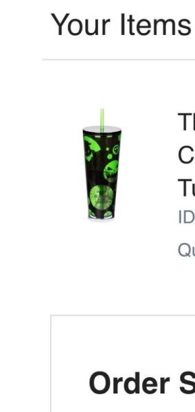 Disney Starbucks Nightmare Before Christmas Tumbler with Straw - PRE SALE??? - Sold on eBay September 13th, 2024 for $84.95