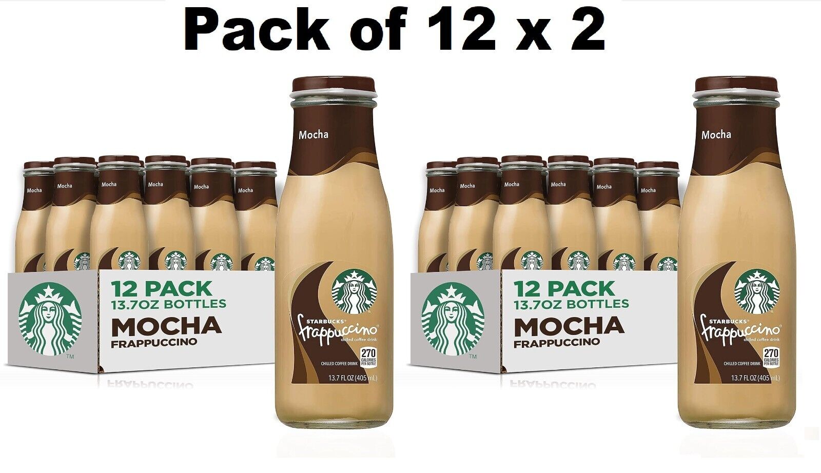 Frappuccino Coffee Drink, Mocha, 13.7 Fl Oz Bottles (12 Pack) - Sold on eBay January 13th, 2025 for $84.99
