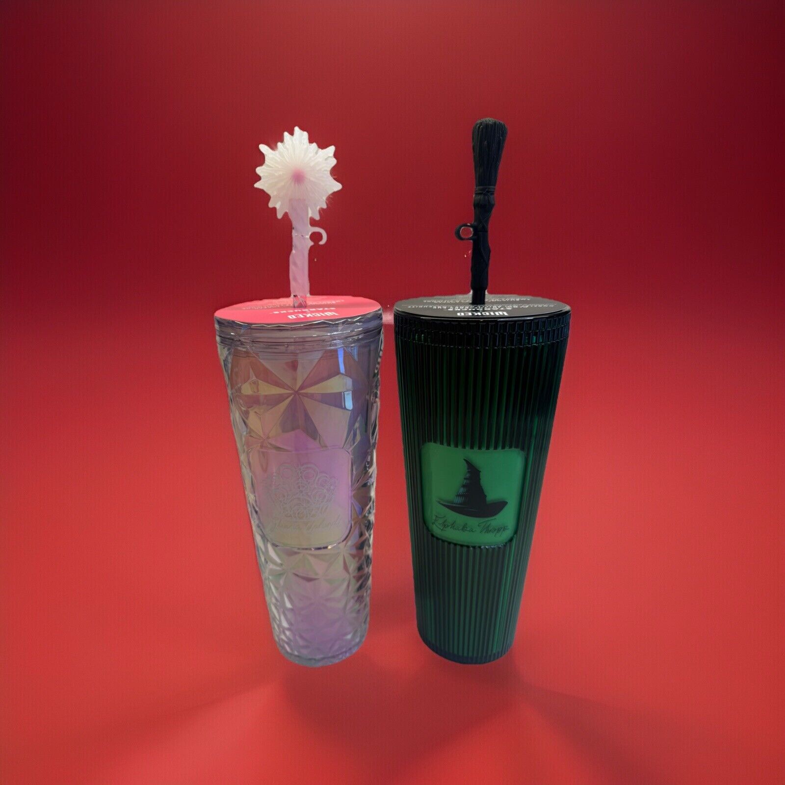 Wicked Tumbler Beaker & Straw Galinda Pink Elphaba Green 2 Movie Musical - A - Sold on eBay November 19th, 2024 for $101.00 (6 bids) 