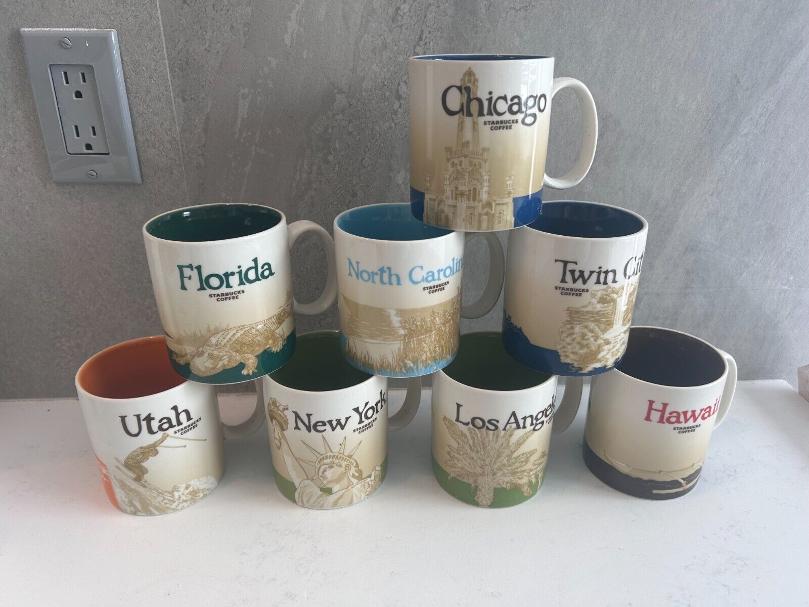 Starbucks Collector Series 16oz Global Icon Coffee Mug Cups - 12 MUGS - USA - Sold on eBay December 3rd, 2024 for $99.99