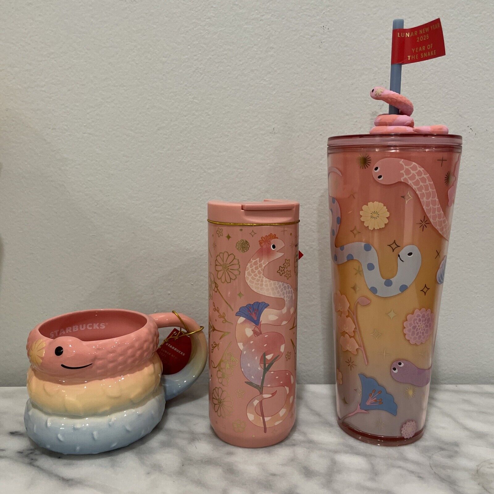 2025 Starbucks  FULL COLLECTION Lunar New Year of the Snake NEW - Sold on eBay January 13th, 2025 for $125.88