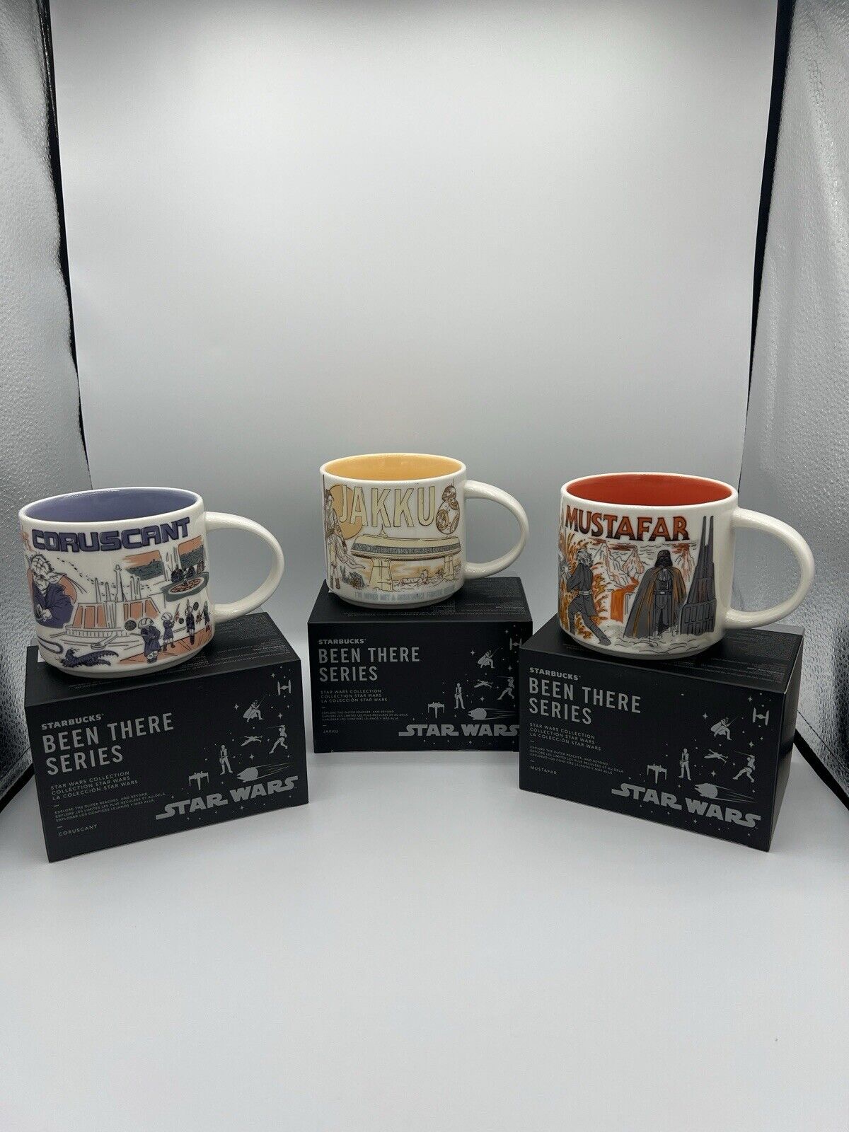 Starbucks Star Wars Been There Mugs Set (3) Disney 2023 Coruscant Jakku Mustafar - Sold on eBay December 29th, 2024 for $104.99