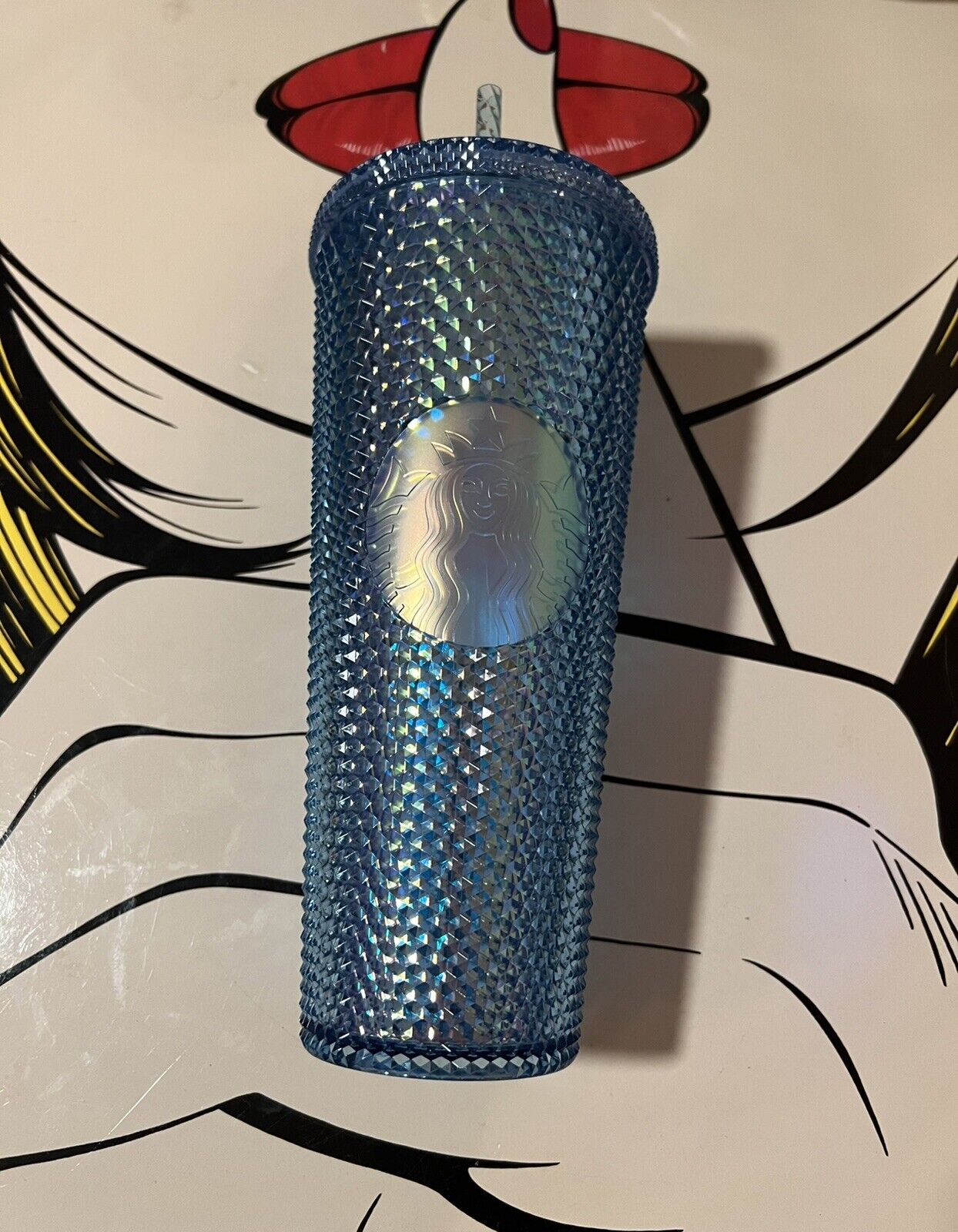 Starbucks tumbler baby blue bling studded 24 oz cold cup W/bag THAILAND NEW - Sold on eBay February 25th, 2025 for $89.95